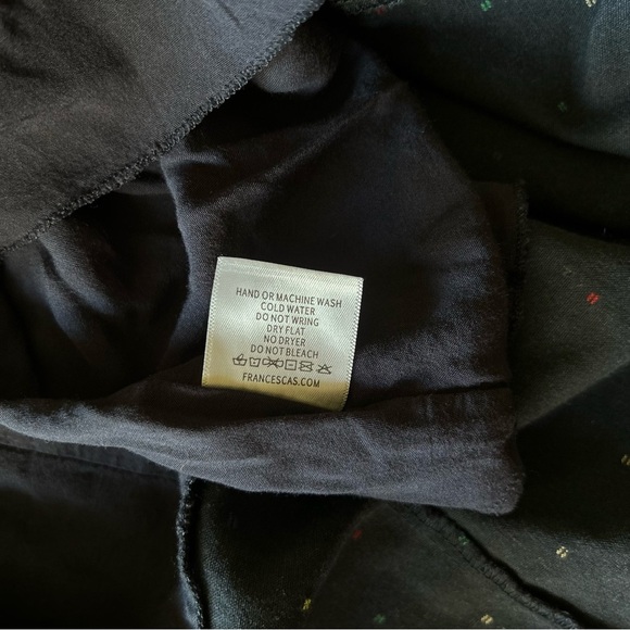 Francesca’s | Embroidered Polka Dot Midi Dress with Front Tie - Picture 9 of 10